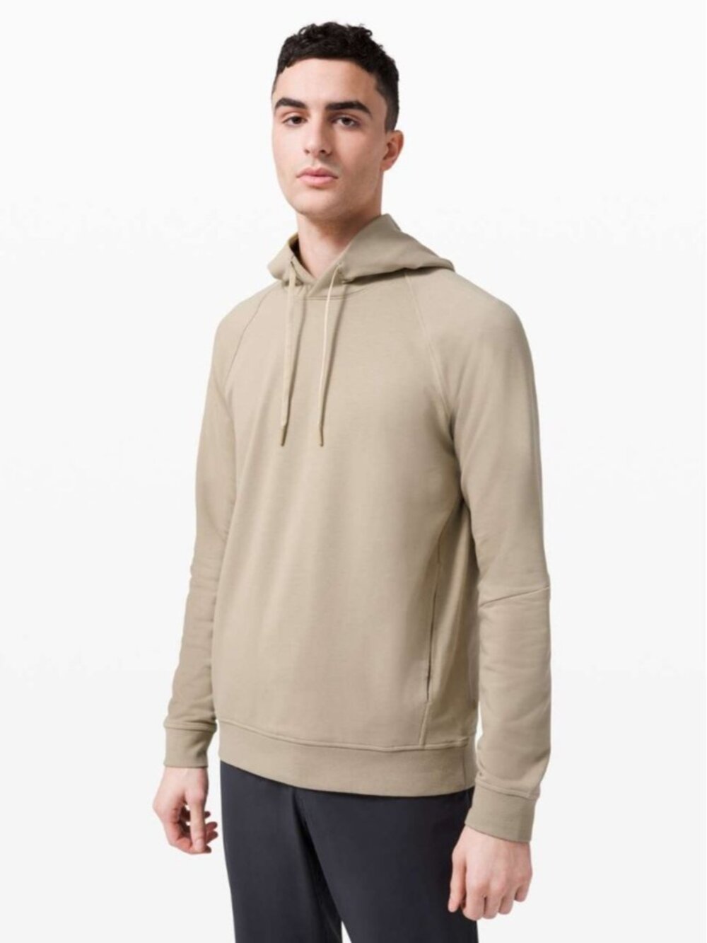 Lululemon City Sweat Pullover Hoodie Men Large Trench Performance Gym Comfy FLAW